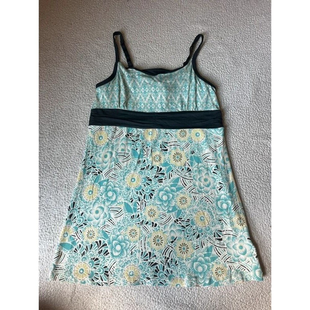 Vintage Athleta Blue Floral Hiking Dress Womens XS